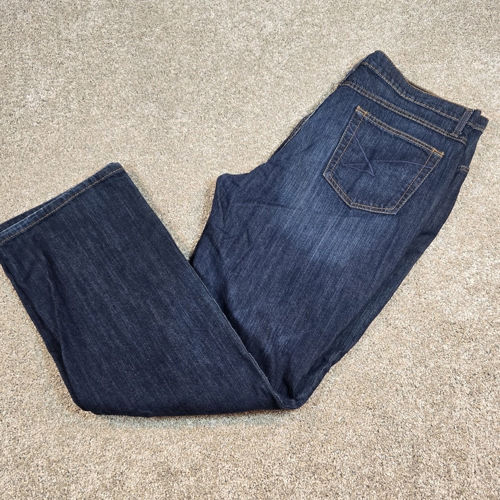 Cinch Jenna Relaxed Jeans Womens 35/19 R Dark Wash Straight Leg MJ80152071 Blue